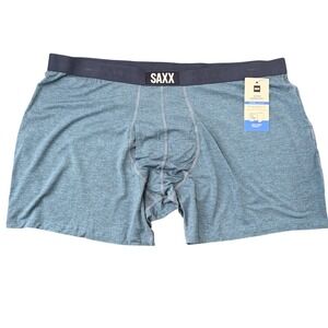 Saxx 3XL Ultra Super Soft Everyday Boxer Brief with BallPark Pouch Blue Relaxed